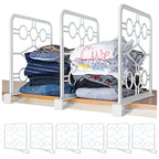 Premium Set of 6 Shelf Dividers - Closet Organizer for Clutter-Free Spaces with Easy-Clip Attachment - Ideal for Kitchen, Bathroom, Office, and Laundry Room Shelves