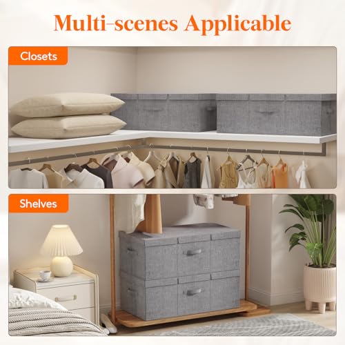 Lifewit 100L Under Bed Storage Containers, 11.8 Inch Tall Underbed Clothes Storage Organizer Bin with Sturdy Sidewalls, Bottom, 3 Lids, Deep Storage Drawer for Clothes, Shoes, Blankets, Pillows 2 Pack - size: 100L