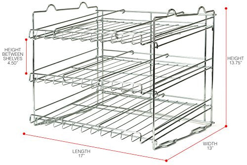 Sorbus Can Organizer Rack, 3-Tier Stackable Can Tracker & Pantry Cabinet Organizer Holds up to 36 Cans, Great Storage for Canned Foods, Drinks, and more in Kitchen, Cupboard, Pantry