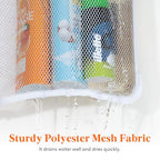 Lifewit Cruise Essentials Shower Caddy Must-Have, 9 Pockets Hanging Bathroom Organizer with Quick-Dry Mesh, Portable Shower Bag to Storage Soap, Shampoo, for RVing, Travel, Camping, White, 1 Pack - size: 17" x 34"