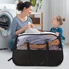 Collapsible Laundry Baskets with Easy Carry Handles, 95L Clothes Hamper for Storage, Foldable Laundry Basket Tear-proof, Large Pop Up Hampers for Laundry, Bedroom, Bathroom, Dorm Black - style: Black