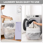 Goodpick Laundry Basket with Wheels,75L Collapsible Laundry Baskets with Removable Wash Bag, Clothes Laundry Hamper on Wheels, Light Purple - color: Light Purple 1-Pack