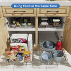 ROOMTEC Pull Out Cabinet Organizer, Single Tier, Black, Kitchen, 9" W x 21" D x 3.5" H, Heavy Duty Slide Out Shelves - color: 1 Tier, size: 9"W x 21½"D