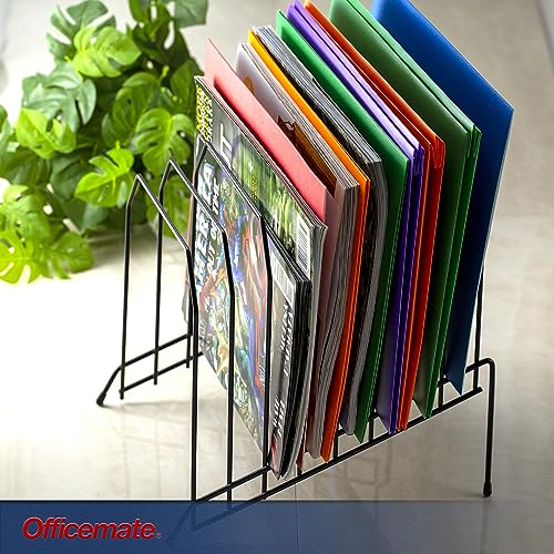 Officemate Large Incline 8 Compartment Wire Caddy, Black, 8.5 x 10.375 x 12.625 Inches - size: Pack of 1, style: Pack of 1