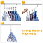 HOUSE DAY Space Saving Hangers for Clothes 12 Pack, Heavy Duty Hanger Organizer 30 Lbs Capacity, Metal Magic Hanger, Sturdy Multi Hangers, Closet Space Saver Closet Organizers and Storage - size: 12 Pack