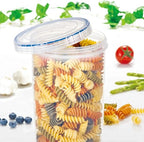 LocknLock Easy Essentials Twist Food Storage lids/Airtight containers, BPA Free, Tall-44 oz-for Pasta, Clear (Pack of 2) - size: 44 Ounce (Pack of 2)