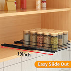 BOIVSHI Pull Out Spice Rack Organizer for Cabinet, Heavy Duty Slide Out Spice Rack Organizer for Kitchen Cabinets and Pantry, Fits Spices, Sauces, Canned Food (6.5''Wx10.5''Dx2.5''H) - size: 1 Tier,6.5''Wx10.5''Dx2.5''H