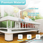 Multifunctional Dish Drying Rack - Rustproof, 2-Tier Dish Racks with Drainboard, Space-Saving Design, Utensil & Cup Holder for Kitchen Counter, White - color: White