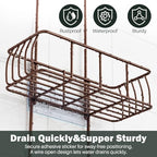Epicano Shower Caddy Hanging, Anti-Swing Over Head Shower Caddy Rustproof with hooks for Towels, Sponge and more, Bronze - color: Bronze
