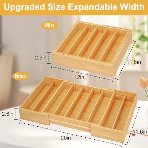 MinBoo Bamboo K Cup Holder for Drawer or Countertop Coffee Pod Holder Expandable K Cup Pod Storage Tea bag organizer K Cup Storage for Coffee Station Home Office and Kitchen - color: Natural