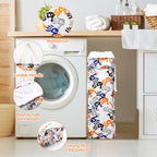 Odonata Slim Laundry Hamper Handles Collapsible Laundry Basket Thin Dirty Clothes Basket Narrow Laundry Bag Foldable Dirty Hamper 48L (Palm) - color: Palm