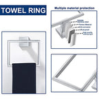 10 Pieces Bathroom Hardware Accessories Set Polished Chrome,24 Inch Bathroom Towel Rack Set SUS304 Stainless Steel, Square Bath Towel bar Set Heavy Duty, Wall Mounted - color: Polished Chrome, size: 24" 10pcs