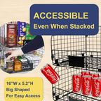 4 PACK XXL Stackable Wire Baskets for Storage Pantry,Fruit Basket For Kitchen Cabinet,16.3''x12''x8.2''Vegetable Fruit Snack Chips Onion Potato Cans Organization, pantry organizers and storage