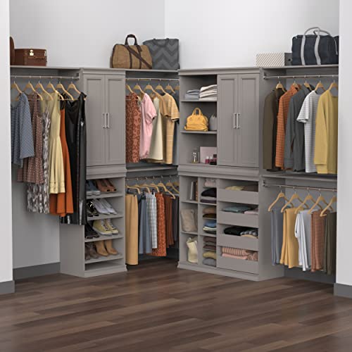 ClosetMaid Modular Storage Shelf Unit with 3-Shelves, Taupe - color: Taupe