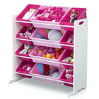 Delta Children Kids Toy Storage Organizer with 12 Plastic Bins - Greenguard Gold Certified, White/Pink - color: White/Pink