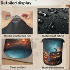 Pumpkin Halloween Laundry Basket - Heavy Duty 60L Dirty Clothes Organizer, Water Resistant Foldable Hamper for Men Women - color: Pumpkin Halloween