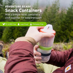 humangear STAX, Stackable Snack Containers - 4-Piece Leak-Proof Snack Travel System - FDA-Food Safe, BPA/PC/Phthalate-Free - Stackable & Click-Together Food Storage, Small - color: Spectrum, size: Small