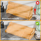 Simple Trending Spice Rack Kitchen Cabinet Organizer, 3 Tier Bamboo Expandable Spice Storage, Display Shelf for Cupboard, Pantry, Yellow
