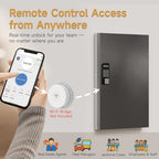 96-Key Smart Key Lock Box Wall Mount – Commercial Key Cabinet with App, Keypad, Bluetooth & WiFi Unlock (Sold Separately), Access Log Tracking, Key Management System for School, Office - size: 96 Key(Smart)