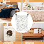 LANGYASHAN Laundry Basket Canvas Fabric Collapsible Organizer Basket for Storage Bin Toy Bins Gift Baskets Bedroom Clothes Children Nursery Hamper (Cat) - color: Round Cat