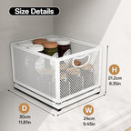 Pull out Cabinet Organizer with Sliding Drawer, 1 Pack Under Sink Organizers and Storage Rack, Adhesive Nano Film Heavy Duty Slide out Pantry Shelves for Kitchen,Sink, 9.6"W x11.8"D x 8.4"H - size: 9.6"W x11.8"D x 8.4"H