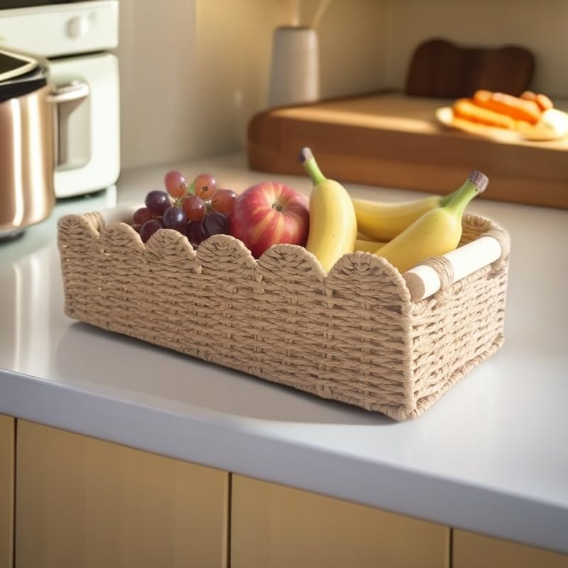Toilet Paper Storage Basket for the Top of the Toilet Tank – A Decorative and Functional Organizer Toilet Basket Tank Topper, Ideal for Bathrooms, Living Rooms, or Bedroom Countertops