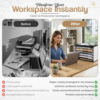 12x18 Construction Paper Organizer, 6-Tier Wooden Flat File for 11x17 & A3 Sheets | Large Durable wood composite organizer Paper Storage for Classroom, Office & Art Room | Black & White| - size: 6 tiers Black & White 20.25"W x 12.25"H x 13.25"D