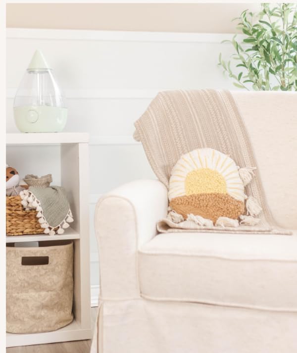 Crane Baby Willow 100% Cotton Storage Bin - Perfect for Nursery Organization, Handcrafted Design - size: 13 x 12 Inches, style: Willow