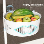 Multi-Layer Kitchen Storage Basket Rotating Vegetable Organizer Cart with Lockable Casters Rolling Living Room Standing Rack with Shelve for Bathroom,Bedroom,29in Height (4Tier-White) - size: 4Tier-White