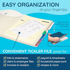 Blue Summit Expanding Monthly File Organizer, Letter Size 12 Month File Folder Organizer with Dividers, Paper Sorter for Desk and Documents - size: Letter
