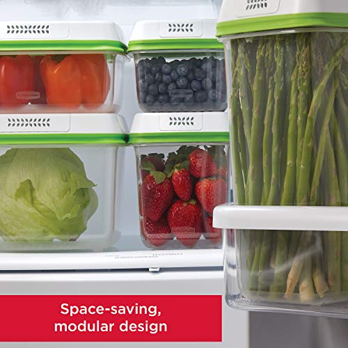 Rubbermaid FreshWorks Produce Saver, Medium Produce Storage Containers, 2 Pack - size: 2-Pack, 7.2 Cup