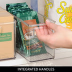 iDesign Slim Clear Plastic Stackable Storage Bin, Tall Narrow Organizer for Kitchen or Pantry, 4-Pack - style: Pack of 4