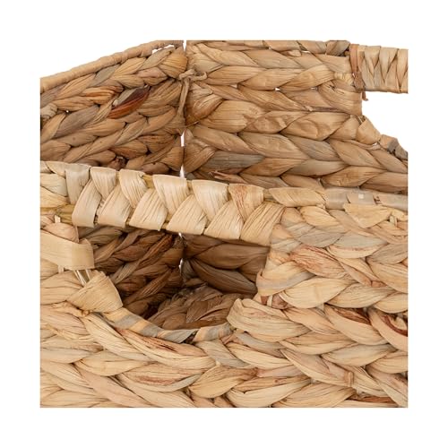 Seville Classics Premium Natural Handwoven Portable Laundry Bin Basket with Carrying Handles, Household Storage for Clothes, Linens, Sheets, Toys, Natural Water Hyacinth, Rectangular (2-Pack) - color: Natural Water Hyacinth, size: Rectangular (2-Pack)