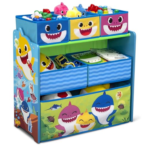 Baby Shark Design & Store 6 Bin Toy Storage Organizer by Delta Children - color: Baby Shark