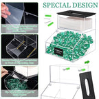 2 in 1 Dryer Sheet Holder & Laundry Pods Container, Laundry Detergent Organizer Container with Lid, Acrylic Laundry Room Organization Storage Containers with Labels, Dishwasher Pod Holder - color: Black - New 2