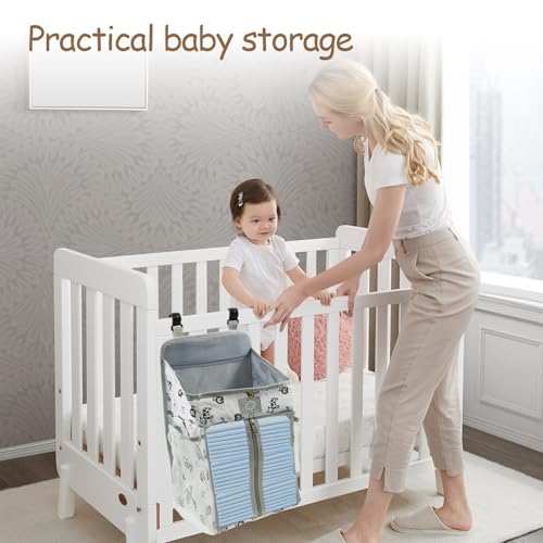 Hanging Diaper Caddy,Baby Diaper Organizer for Changing Table,Baby Crib Hanging Classified Storage Bag Organizer for Changing Table,Crib,Playard or Wall & Nursery Organization, Crib Accessories (# A) - style: # A