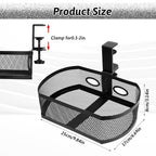 Under Desk Storage Drawer Organizer, Clamp on Under Table Shelf Hanging Desk Mount Tray Attachable Drawer Basket for Home Office Desktop Clutter Management Space Saving