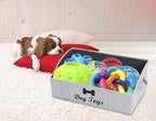 Morezi Dog Toy Basket - Organize Pet Toys, Blankets, Leashes, Chews in Living Room, Playroom, Closet, Shelf - Grey - color: Grey