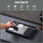 ProCase Wooden Valet Tray for Men, Wood Catch-All EDC Organizer, Nightstand, Entryway Bedside Dump Holder, for Wallets, Keys, Watches, Phones, Loose Change, Trinkets -Black - color: Black