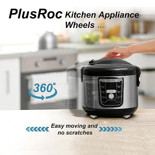PlusRoc 16 Pack Self Adhesive Caster Wheels for Appliance, Load Capacity 14LBS Per Wheel, Mini Swivel Wheels Sliders Roller for Stand Mixers Air Fryers - style: Nylon Ball