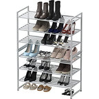 Simple Houseware 3-Tier Stackable Metal Panel Shoes Rack, Silver - color: Silver, style: Metal Panel
