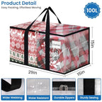 RoomHacks Clear Heavy Duty Extra Large Moving Bags, Reinforced Handle and Double Zipper, Storage Bags Alternative to Moving Box (10 Packs) - size: 100L- 10Packs