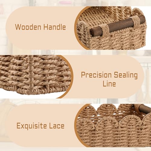 Storage Basket Wicker Baskets for Organizing Toilet Paper Storage Basket for Toilet Tank Top,Cream - color: Cream