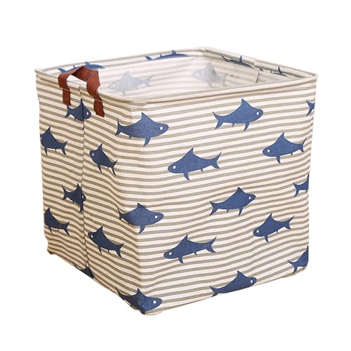 Square Canvas Toy Storage Bins Basket with Handle Collapsible Toy Organizer for Nursery Storage, Kid's Toy & Laundry, Gift Basket (C1) - color: C1