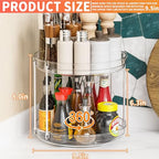 2 Pack 2 Tier Lazy Susan Spice Rack for Cabinet,Countertop and Pantry,9.5"W Small Rotating Turntable Organizer for Condiment,Pill Bottle,Vitamin,Medicine Cabinet Organizers and Kitchen Spice Organizer - size: 9.5"W-2Tier-2 Pack
