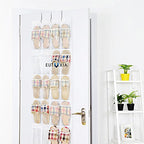 Over the Door Shoe Organizer [White/Clear] - size: 1 PK
