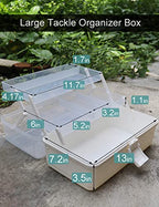 Avlcoaky Tackle Box Large 3 Layers Plastic Portable Storage Box Fishing White Tackle Box Organizer Art Craft Tool Box