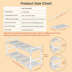 Under Sink Organizer and Storage 16.5"-30.7" Expandable Length, Adjustable Height Max 16.7" Under Sink Shelf 2 Tier with Removable ABS Panels Metal Frame for Bathroom Kitchen Pantry Cabitnet Pot Pan