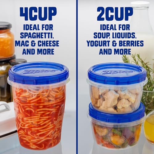 Ziploc Twist 'n Loc Food Storage Meal Prep Containers Variety Pack, 9 Count - size: Small/Medium