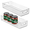 iDesign Slim Extra Long Clear Storage Bin, Narrow Stackable Organizer for Kitchen or Pantry, 2-Pack - size: 16 x 6 x 3, style: Pack of 2